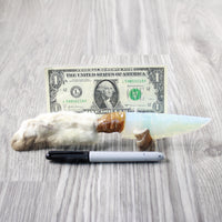 Rabbit Foot Handle Opalite Blade Ornamental Knife #284-1 Mountain Man Knife z