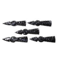 5 Obsidian Ornamental Tomahawk Heads  #5950    Axe Hatchet Ax