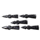 5 Obsidian Ornamental Tomahawk Heads  #5950    Axe Hatchet Ax