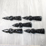 5 Obsidian Ornamental Tomahawk Heads  #5950    Axe Hatchet Ax