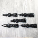 5 Obsidian Ornamental Tomahawk Heads  #5950    Axe Hatchet Ax