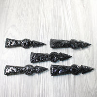 5 Obsidian Ornamental Tomahawk Heads  #5950    Axe Hatchet Ax
