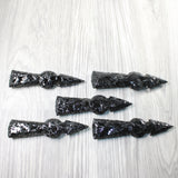 5 Obsidian Ornamental Tomahawk Heads  #5950    Axe Hatchet Ax