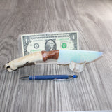 Coyote Foot Handle Opalite Blade Ornamental Knife # 27268