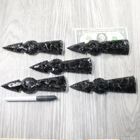5 Obsidian Ornamental Tomahawk Heads  #5950    Axe Hatchet Ax