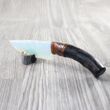 Impala Horn Handle Opalite Blade Ornamental Knife #9950     Mountain Man Knife