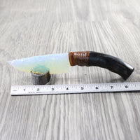 Impala Horn Handle Opalite Blade Ornamental Knife #9950     Mountain Man Knife