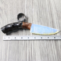 Impala Horn Handle Opalite Blade Ornamental Knife #9950     Mountain Man Knife