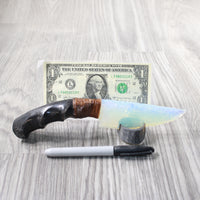Impala Horn Handle Opalite Blade Ornamental Knife #9950     Mountain Man Knife