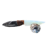 Orthoceras Fossil Handle Opalite Blade Ornamental Knife #0950     Mountain Man Knife