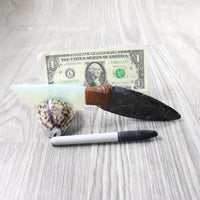 Orthoceras Fossil Handle Opalite Blade Ornamental Knife #0950     Mountain Man Knife
