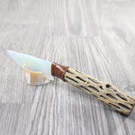 Cholla Cactus Wood Handle Opalite Blade Ornamental Knife #0050     Mountain Man Knife