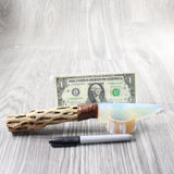 Cholla Cactus Wood Handle Opalite Blade Ornamental Knife #0050     Mountain Man Knife