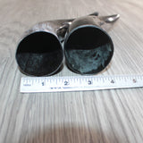 2 Small Polished Cow Horns #168    Natural colored