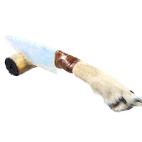 Coyote Foot Handle Opalite Blade Ornamental Knife #9050     Mountain Man Knife