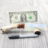 Coyote Foot Handle Opalite Blade Ornamental Knife #9050     Mountain Man Knife