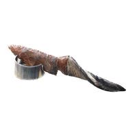 Goat Horn Handle Stone Blade Ornamental Knife #9050    Mountain Man Knife