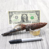 Goat Horn Handle Stone Blade Ornamental Knife #9050    Mountain Man Knife