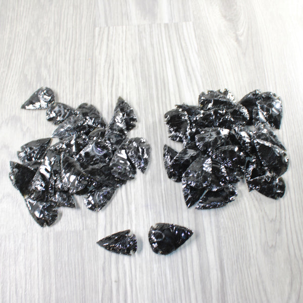 50 Large Obsidian Ornamental Arrowheads  #5050    Spearhead