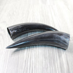 2 Small Polished Cow Horns #5050    Natural colored