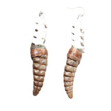 Large Rattlesnake Rattle Plus Vertebrae Earrings  # 25768