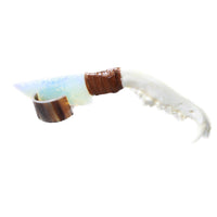 Coyote Jaw Handle Opalite Blade Ornamental Knife #6150     Mountain Man Knife