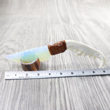 Coyote Jaw Handle Opalite Blade Ornamental Knife #6150     Mountain Man Knife