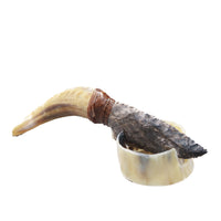 Goat Horn Handle Stone Blade Ornamental Knife #6250    Mountain Man Knife