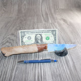 Hair-on Deer Bone Handle Opalite Blade Ornamental Knife #09268