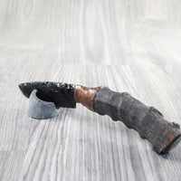 Impala Horn Handle Obsidian Blade Ornamental Knife #9350  Mountain Man Knife