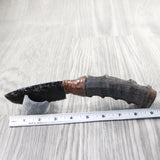 Impala Horn Handle Obsidian Blade Ornamental Knife #9350  Mountain Man Knife