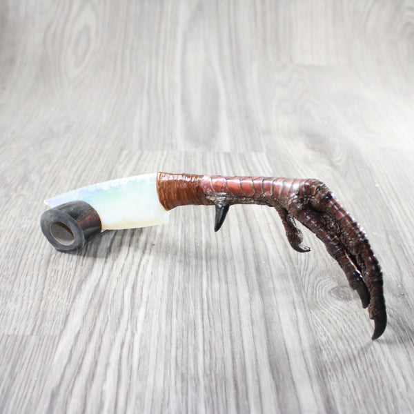 Turkey Foot Handle Opalite Blade Ornamental Knife #964-1 Mountain Man Knife