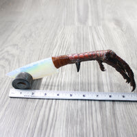 Turkey Foot Handle Opalite Blade Ornamental Knife #964-1 Mountain Man Knife