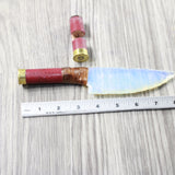 Shotgun Shell Handle Opalite Blade Ornamental Knife #9350     Mountain Man Knife