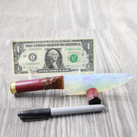 Shotgun Shell Handle Opalite Blade Ornamental Knife #9350     Mountain Man Knife