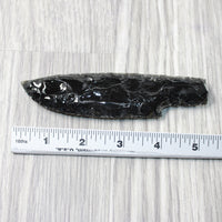 1 Obsidian Ornamental Knife Blade  #1350    Mountain Man Knife