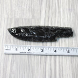 1 Obsidian Ornamental Knife Blade  #1350    Mountain Man Knife