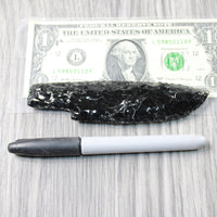 1 Obsidian Ornamental Knife Blade  #1350    Mountain Man Knife
