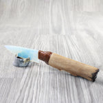 Hair-on Deer Bone Handle Opalite Blade Ornamental Knife #7350     Mountain Man Knife