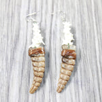 Rattlesnake Rattle Plus Vertebrae Earrings  #4450  Mountain Man Earrings