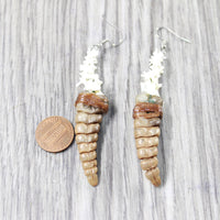 Rattlesnake Rattle Plus Vertebrae Earrings  #4450  Mountain Man Earrings