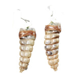 Large Rattlesnake Rattle Earrings  #6550  Mountain Man Earrings