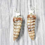 Large Rattlesnake Rattle Earrings  #6550  Mountain Man Earrings