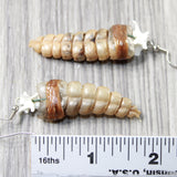 Large Rattlesnake Rattle Earrings  #6550  Mountain Man Earrings