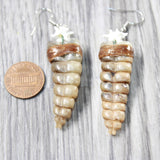 Large Rattlesnake Rattle Earrings  #6550  Mountain Man Earrings