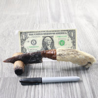 Coyote Foot Handle Stone Blade Ornamental Knife #1550    Mountain Man Knife