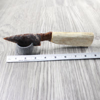 Moose Antler Handle Stone Blade Ornamental Knife #1550    Mountain Man Knife