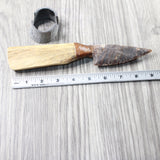 Moose Antler Handle Stone Blade Ornamental Knife #1550    Mountain Man Knife