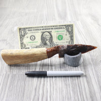 Moose Antler Handle Stone Blade Ornamental Knife #1550    Mountain Man Knife