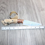 Coyote Foot Handle Opalite Blade Ornamental Knife # 27668